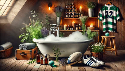 Natural Handmade Bubble Bath for Rugby Players