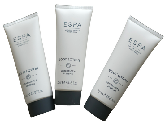  ESPA BODY LOTION BERGAMOT & JASMINE 75ML 3 PACK IDEAL TRAVEL